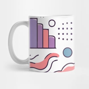 Colorful 80s Retro Geometric Pattern Mug